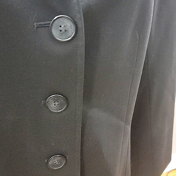 Lafayette 148 New York Stretch Virgin Wool 3-button Blazer Black Women's SZ 12 - Picture 3 of 8